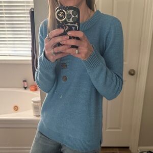 J. Jill Sky Blue Crew Neck Sweater